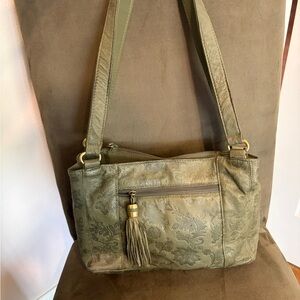 Cabin Creek Olive Floral Shoulder Bag